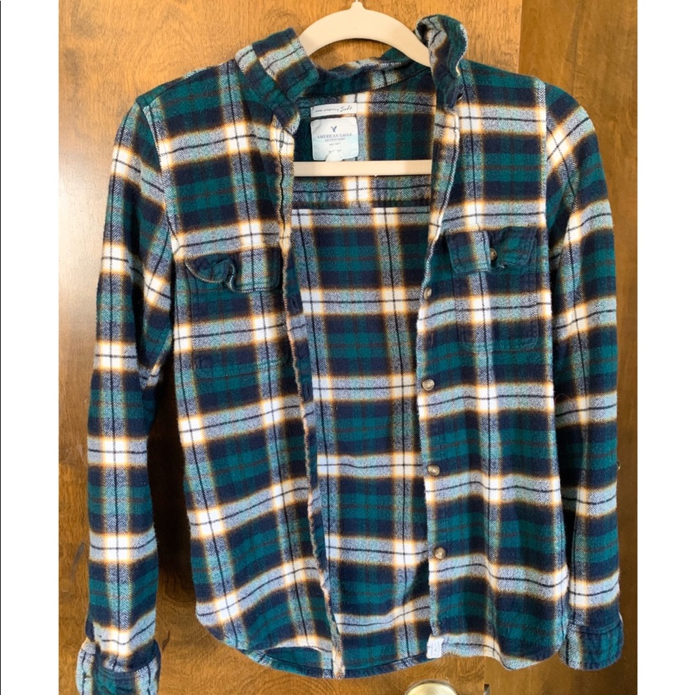 Small American Eagle Emerald flannel